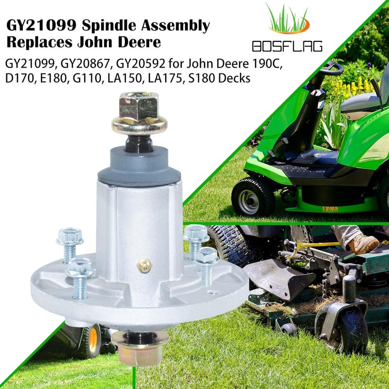 BOSFLAG GY21099 Spindle Assembly Replaces John Deere Spindle GY21099 Spindle Kit John Deere, John Deere GY21099 Spindle John Deere, GY20867 GY21099, John Deere D170 Spindle Kit, LA175 Spindle - Image 2